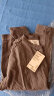 无印良品（MUJI）女式法兰绒 立领衬衫 格子 内搭 衬衣  BCB19C1A 棕色 M 实拍图