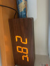 码仕 闹钟创意大字体电子钟智能LED夜光儿童学生充电小闹钟木头床头钟DP-03棕木白显plus全新升级插电款 实拍图
