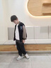 G.DUCKKIDS潮牌男童棒球服2025年春秋季新款兒童帥洋氣夾克上衣炸街開(kāi)衫外套 CB-B字棒球服-黑色-加絨款 140 cm 曬單實(shí)拍圖