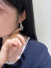 牧野（Muye）母其彌雅同款 天然彩寶 天然寶石橄欖石耳釘 絲綢耳釘 原創(chuàng  )設計 絲綢耳釘 曬單實(shí)拍圖