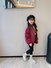 沫芽?jì)和行⊥樋椘唇佑鸾q服2024秋冬新款男女童寶寶立領(lǐng)夾克外套潮 黑色 110cm 曬單實(shí)拍圖