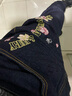 鬼洗游櫻記刺繡原色純棉牛仔褲男潮牌繡花休閑長褲 20J4401 灰黑色 79 31 (170) 曬單實拍圖