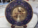 京石云銅盤(pán)定制禮物榮休紀念品周年盤(pán)定制退休老師教職工周年純銅 通用景泰藍 22cm 曬單實(shí)拍圖