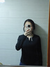熱風(fēng)女士長(cháng)袖T恤上衣2025年秋季新款修身小V領(lǐng)T恤黑色內搭打底衫 01黑色 M 曬單實(shí)拍圖