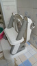 ONLYOU BABY兒童馬桶坐便器輔助階梯架樓梯式男小孩女寶寶專(zhuān)用廁所墊圈踩腳凳 全包柔軟靠背 舒適享受 PU款 白灰 曬單實(shí)拍圖