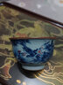 陶迷仿古青花泡茶杯家用高檔主人杯陶瓷辦公功夫茶具茶盞品茗杯茶 竹雀撇口杯 曬單實(shí)拍圖