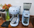 SMEG斯麦格 意大利复古意式咖啡机小型家用半自动小巧 带蒸汽奶泡机 ECF01多色可选 浅蓝色 实拍图