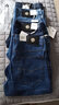 AEMAPE蘋(píng)果牛仔褲男褲子寬松彈力直筒褲中年凈色商務(wù)男士品牌休閑褲男褲 HK20208169藍色 厚款 32 腰圍2尺46 曬單實(shí)拍圖
