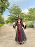 安妮優(yōu)兒萬圣節(jié)兒童服裝女童cosplay角色裝扮魔法女巫吸血鬼化妝舞會派對 裙子+帽子 100 曬單實(shí)拍圖