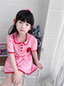 FNJ KIDS女童套裝夏季新款洋氣寶寶短袖薄款polo衣服兒童休閑兩件套 粉色 100 （建議身高90-100cm） 曬單實拍圖