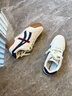 ZHR休閑鞋女透氣平底舒適女鞋撞色潮流復古德訓鞋女 AK198 米藍 37  曬單實(shí)拍圖