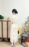 布符夏季新品國(guó)風(fēng)灰暈染印花側(cè)褶連衣裙流行顯瘦氣質(zhì)裙子女 灰暈染 XL 曬單實(shí)拍圖