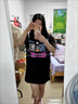 確不凡搭配鯊魚褲的上衣中長款薄款中長款恤裙女潮2024年夏季韓版寬 YBF1291黑色 XL 適合(130-150斤) 曬單實(shí)拍圖