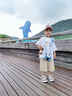 G.DUCKKIDS小黃鴨童裝男童套裝夏季薄款兒童衣服純棉薄款玩偶小男孩短袖褲子 橘色 100 建議2~3歲【 90-100】cm 曬單實拍圖