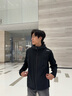 HELLY HANSEN, HH海麗漢森h(huán)h24冬情侶款針梭織拼接一體織工藝彈力防潑水外套夾克 黑色-男 L 曬單實(shí)拍圖