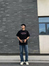 稻草人秋冬季牛仔褲男士黃泥色休閑運動(dòng)直筒褲簡(jiǎn)約情侶闊腿褲長(cháng)褲子男裝 808黃泥色 L(110-130斤) 曬單實(shí)拍圖