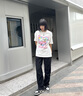 MMOPTOP日系冰絲休閑褲子男士春夏季直筒寬松舒適垂感運動褲FY220黑色2XL 曬單實拍圖