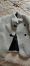 MO&Co.絨毛感外套秋撞色皮袢扣高領(lǐng)立領(lǐng)寬松廓形MBD3COTT03 米白色 M 165 曬單實拍圖