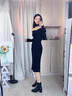 百麗踏馬丁靴女英倫風(fēng)2024春秋單靴粗跟切爾西靴瘦瘦彈力靴秋冬高跟短靴 黑色 38 曬單實(shí)拍圖
