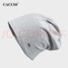 CACUSS帽子男女士春秋薄款棉包头套头帽夏季空调睡觉保暖月子帽产后浅灰 实拍图
