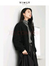 梵希蔓羊毛呢子棒球服女2025年秋冬新款雙頭拉鏈設計短款毛呢外套 M9011 黑色 M 曬單實(shí)拍圖