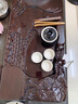 璽翰雅 黑檀木實(shí)木茶盤(pán)整塊木原木手工雕茶具大氣高檔家用客廳泡茶臺大小號排水茶海茶托盤(pán) 80x40x6如魚(yú)得水 曬單實(shí)拍圖