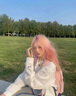 嘉瀛（JIAYING）2025流行粉色染發(fā)膏自己在家染櫻花玫瑰金粉紫色半顯白染發(fā)劑男士 玫瑰金粉+褪色粉【頭發(fā)不夠黃】 曬單實(shí)拍圖