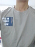 莫代爾【兩件裝】純棉長袖T恤衛(wèi)衣男士春秋季新款潮牌痞帥打底衫上衣服 BE藍+BE卡其 XL 115-135斤 曬單實拍圖