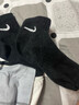 耐克（NIKE）官方襪子男襪女襪 春季新款簡約耐磨透氣跑步休閑訓練健身中 SX7677-010/三雙裝黑色 M 曬單實拍圖