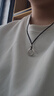 伊黛兒999足銀平安扣項(xiàng)鏈男款吊墜高級(jí)感編繩七夕情人節(jié)生日禮物送男友 L2432祥云平安扣銀項(xiàng)鏈 曬單實(shí)拍圖