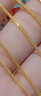 和葉珠寶 5G黃金肖邦鏈 足金999項鏈 素金鏈鎖骨鏈女士女款百搭 真金 5G工藝足金999黃金肖邦鏈 2.63克 (1.0mm粗)43厘米 M扣頭 曬單實(shí)拍圖