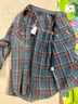 森馬（Semir）森柔牛仔|牛仔襯衫女中長款純棉復(fù)古秋oversize長袖襯衣街頭 藍(lán)黃色調(diào)00383 L 曬單實(shí)拍圖