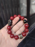百洛奇湘西原礦晶體朱砂手串男款貔貅手鏈男士本命年屬龍護身符飾品 屬猴請/大日如來(lái) 珠子16mm 曬單實(shí)拍圖