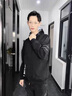 DIOULIFE夾克男春季男裝外套衣服潮流加絨男士棒球服休閑男生秋冬款?yuàn)A克男 黑色 XL 曬單實(shí)拍圖