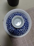 景德鎮(zhèn)（jdz）景德鎮(zhèn)陶瓷官方茶具手繪青花纏枝蓮三才蓋碗仿古家用喝茶泡茶碗 青花纏枝蓮點(diǎn)工蓋碗 曬單實(shí)拍圖