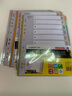 齊心(Comix) A4彩色分類紙 活頁(yè)分頁(yè)紙 11孔數(shù)字引索隔頁(yè)紙 IX902：10頁(yè)分類紙 曬單實(shí)拍圖