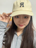目丸日系休閑簡(jiǎn)約大字母鴨舌帽子女春夏韓版百搭潮人街頭顯臉小棒球帽 曬單實(shí)拍圖