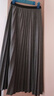 皮爾卡丹毛呢百褶裙半身裙女秋冬季2025新款高腰A字裙中長(cháng)垂感顯瘦大擺裙 灰色 L 95-115斤 曬單實(shí)拍圖