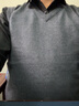 袋鼠羊毛背心男秋冬套頭V領(lǐng)針織羊毛坎肩爸爸裝純色中青年馬甲 深灰 175/XL/115(建議135-155斤) 曬單實(shí)拍圖