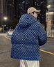 MR—90官方潮牌棉服男秋冬季滿(mǎn)印B字保暖棉衣外套連帽棉襖面包服 卡其B字（NE01） XL（建議140-160斤） 曬單實(shí)拍圖