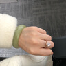 潘多拉（PANDORA）閃亮淚滴單石戒指玫瑰金色 情侶對戒教師節禮物 閃亮淚滴戒指 52mm—12號圈口 曬單實(shí)拍圖