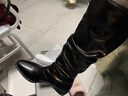 貞喜氣方跟褶皺堆堆長(zhǎng)筒靴騎士靴女鞋新款春秋季西部瘦瘦中筒靴百搭尖頭 方跟褶皺堆堆長(zhǎng)筒靴【黑色】 38 曬單實(shí)拍圖