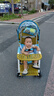 恩曜藤椅嬰兒推車可坐可躺可折疊仿藤車寶寶夏天夏季嬰兒車小推車 棚子藍(lán)【可坐可躺 單手折疊】 曬單實拍圖
