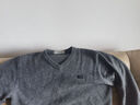 恒源祥100%純羊毛衫男士V領(lǐng)加厚純色秋冬保暖毛衣HJ198 中灰 175/92A  曬單實(shí)拍圖