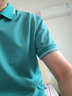 Hush Puppies【經(jīng)典休閑】暇步士男裝春夏撞色線(xiàn)條短袖POLO衫 065中藍3 S 曬單實(shí)拍圖