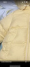 笛莎（DEESHA）童裝女童和暖系列三防中長版防寒羽絨服2024冬季新款女寶時尚外套 杏仁黃 120 曬單實拍圖