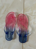 NRDCZ水晶拖鞋2023新款夾腳涼女夏外穿透明網(wǎng)紅平底防滑人字軟底 藍色%%——$$ 37 適合36腳 曬單實(shí)拍圖