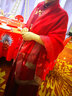 瑜妃記紅色絲巾女喜婆婆婚宴搭配旗袍的披肩圍巾紗巾媽媽款結(jié)婚禮服外搭 正紅丁香 曬單實拍圖