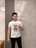 帛延 簡(jiǎn)歐輕奢大牌男裝潮流圓領(lǐng)短袖t恤男新款夏季男士修身半袖打底衫 白色M 曬單實(shí)拍圖