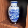 收藏天下景德鎮(zhèn)陶瓷器仿古青花瓷瓶對瓶客廳酒柜電視柜玄關(guān)裝飾品擺件禮物 青花對瓶+證書+底座+禮盒 曬單實拍圖